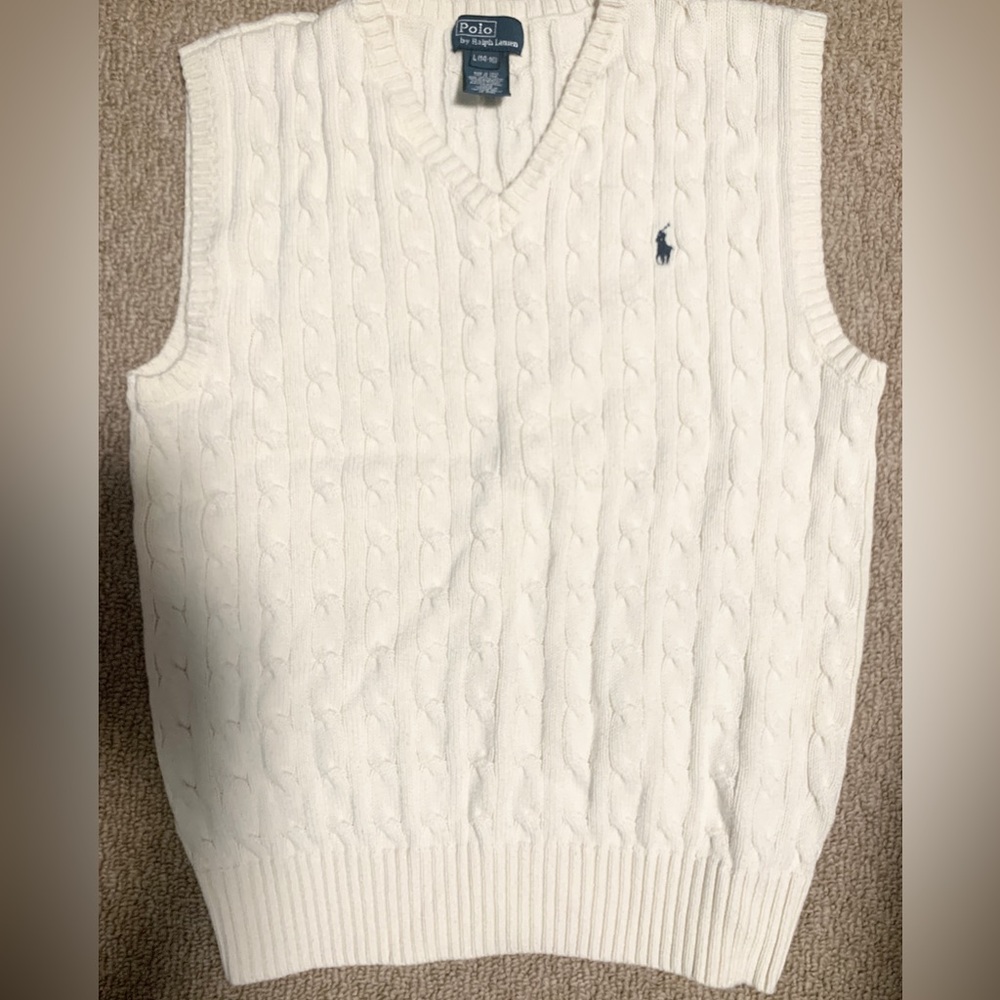 Polo cardigan vest